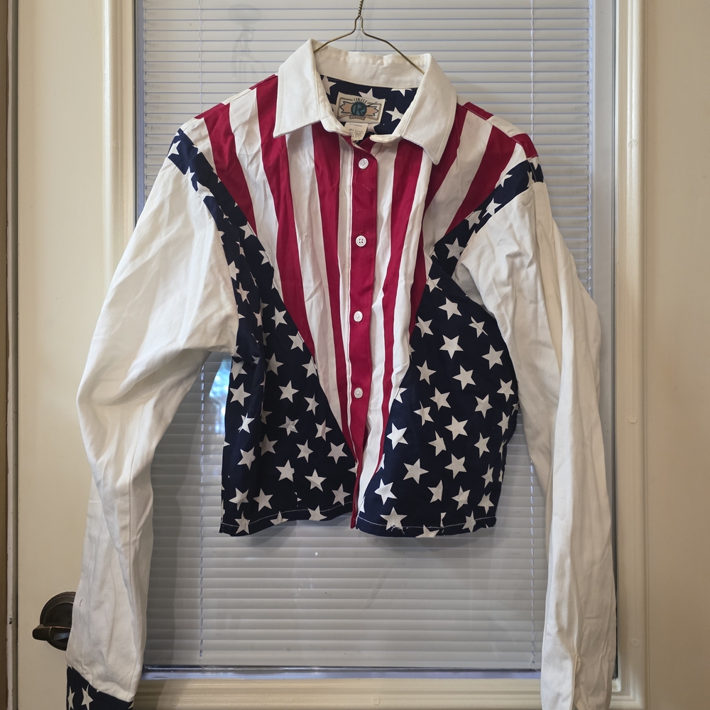 Patriotic Stars and Stripes Blouse